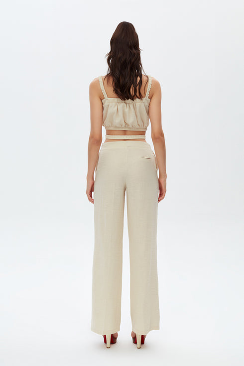 Rice Paper Cut Out Crop Top